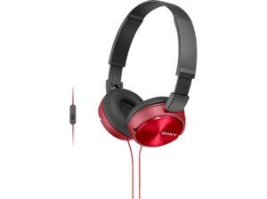 SONY MDR-ZX310APR Kopfhoerer mit Headset rot - On-Ear-Kopfhörer