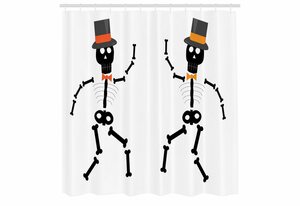 Abakuhaus Duschvorhang »Moderner Digitaldruck mit 12 Haken auf Stoff Wasser Resistent« Breite 175 cm, Höhe 180 cm, Orange und Schwarz Halloween-Spaß-Hut
