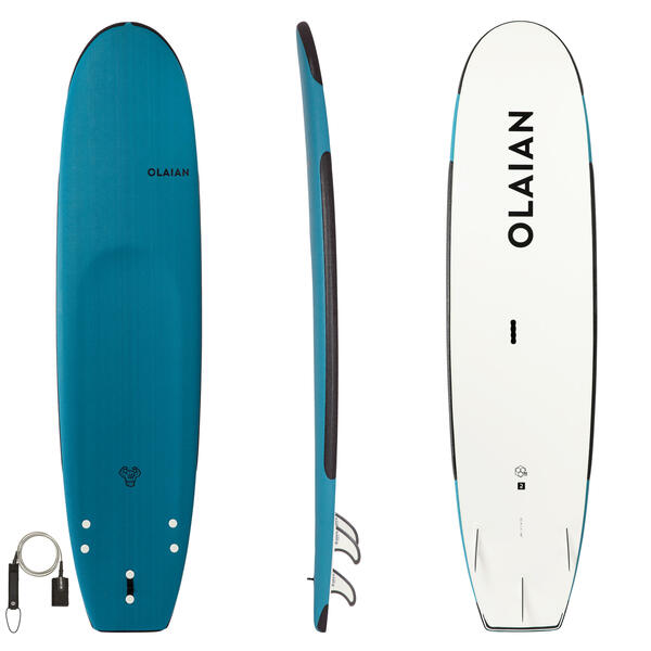 Bild 1 von Surfboard 100 Schaumstoff verstärkt 8'2" 100 L mit Leash