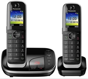 Panasonic KX-TGJ322GB Schnurlostelefon mit Anrufbeantworter schwarz