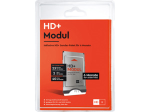 HDPLUS Z8086 CI+ Modul für HD+ inkl. HD+ Smartcard für 6 Monate HD+ Programme, Schwarz/Silber