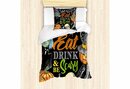 Bild 1 von Bettwäsche »Milbensicher Allergiker geeignet mit Kissenbezug«, Abakuhaus, Halloween Essen Sie Getränk und seien Sie beängstigend