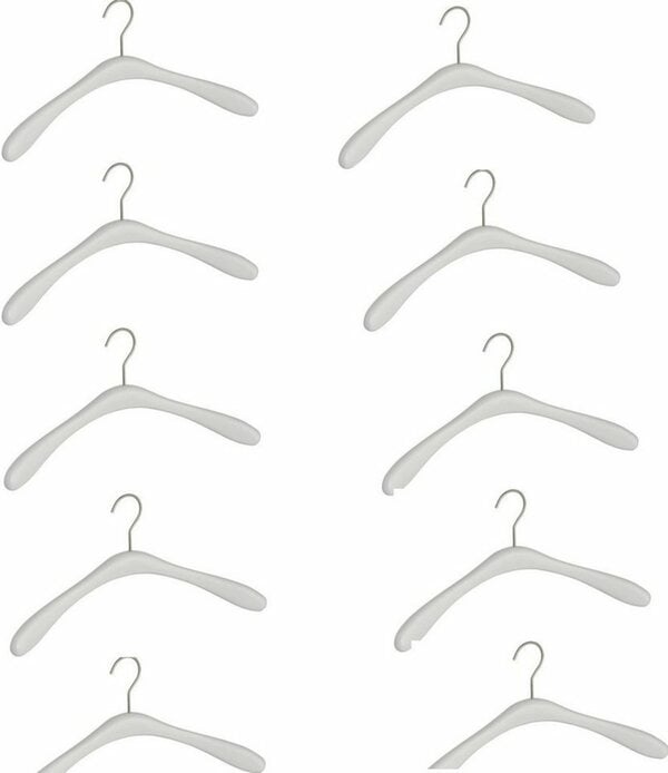 Bild 1 von WENKO Kleiderbügel »Sevilla«, (10-tlg), Kleiderbügel Garderoben Bügel, Buchenholz in weiß
