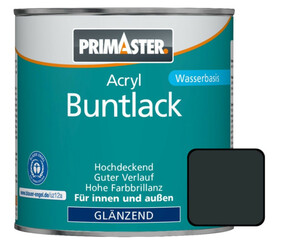Primaster Acryl Buntlack anthrazit glänzend, 750 ml