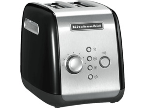 KITCHENAID 5KMT221EOB Toaster Onyxschwarz (1100 Watt, Schlitze: 2), Onyxschwarz