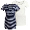 Bild 1 von 2 Damen Umstands-T-Shirts mit Stillfunktion DUNKELBLAU / WEISS