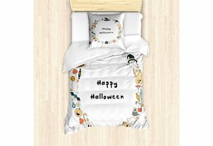 Bettwäsche »Milbensicher Allergiker geeignet mit Kissenbezug«, Abakuhaus, Halloween Happy Halloween-Skizze
