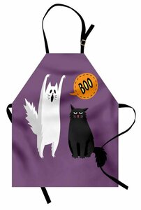 Abakuhaus Kochschürze »Höhenverstellbar Klare Farben ohne verblassen«, Halloween Lustiger Geist Katze sagt Boo
