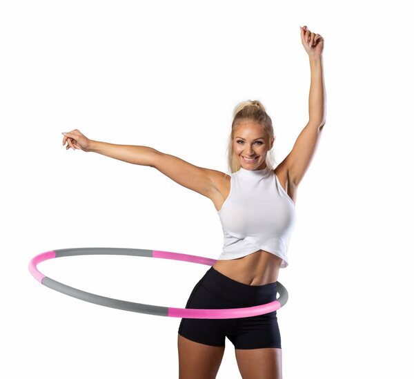 Bild 1 von OnWay Hula-Hoop-Reifen »OnWay Gymnastik Reifen Fitnessreifen grau pink Hula Hoop OFA1064«, 6-teilig zum Zusammenstecken