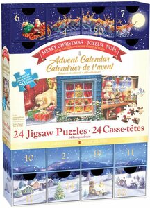 empireposter Adventskalender »Merry Christmas - Puzzle - 24x 50 Teile Weihnachtspuzzle«