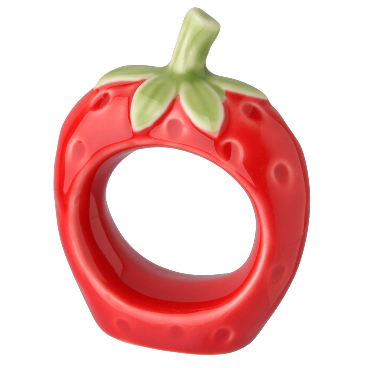 Bild 1 von 2 Serviettenringe in Erdbeer-Form ROT