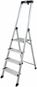 KRAUSE Stehleiter »Safety Plusline«, Aluminium, 4 Stufen, Arbeitshöhe ca. 285 cm