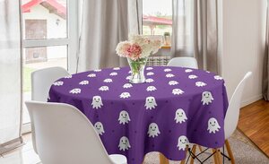 Abakuhaus Tischdecke »Kreis Tischdecke Abdeckung für Esszimmer Küche Dekoration«, Kindisch Happy Halloween Ghosts