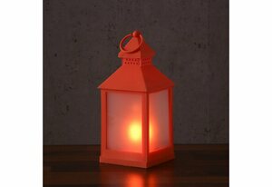 MARELIDA LED Laterne »LED Laterne mit Flammeneffekt flackernde LED H: 24cm Batteriebetrieb orange«
