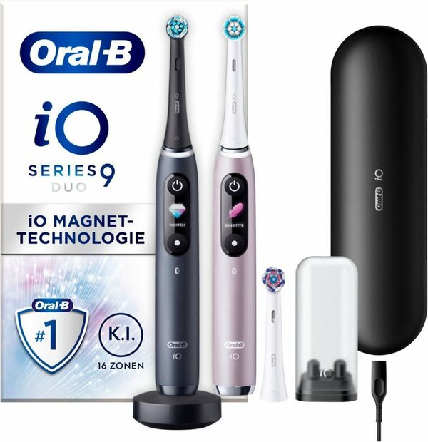 Bild 1 von Oral B Elektrische Zahnbürste iO 9, Aufsteckbürsten: 3 St., 7 Putzmodi