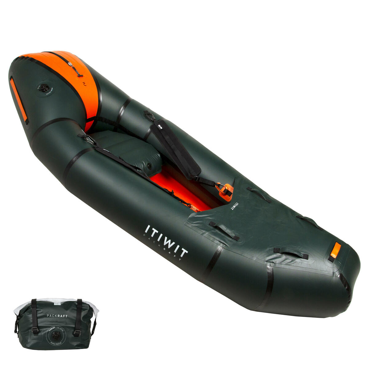 Bild 1 von Packraft 500 Kajak aufblasbar TPU Fluss 1-Sitzer wasserdichter Reißverschluss