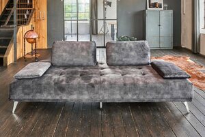 KAWOLA Schlafsofa »WIOLO«, Sofa Daybed Stoff mit o. ohne Hocker versch. Farben