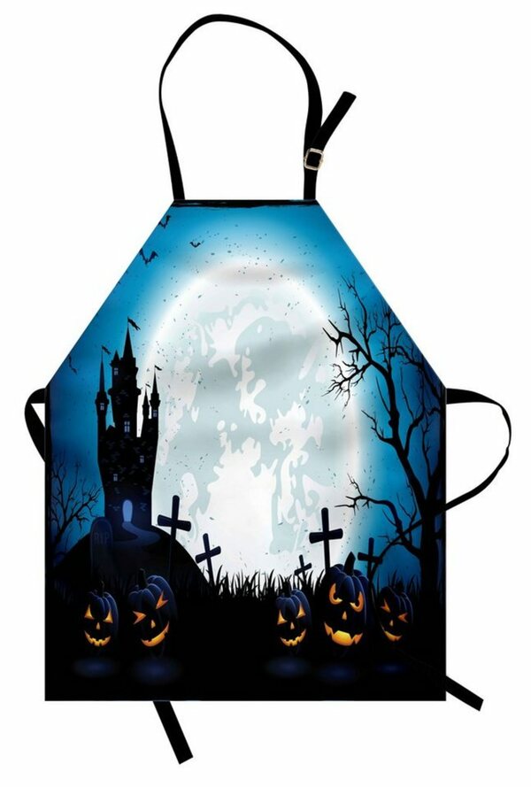 Bild 1 von Abakuhaus Kochschürze »Höhenverstellbar Klare Farben ohne verblassen«, Halloween Mond Pumpkins