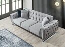 Bild 1 von Villa Möbel 3-Sitzer »Nova Sofa Schlaffunktion mit Knopfsteppung«, 1 Stk. 2-Sitzer, Quality Made in Turkey, Mikrofaser Samtstoff