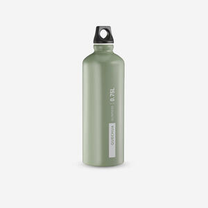 Trinkflasche 100 mit Schraubverschluss Recycling-Aluminium 0,75 Liter khaki