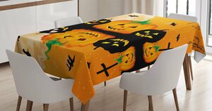 Abakuhaus Tischdecke »Farbfest Waschbar Für den Außen Bereich geeignet Klare Farben«, Halloween Scary Pumpkin