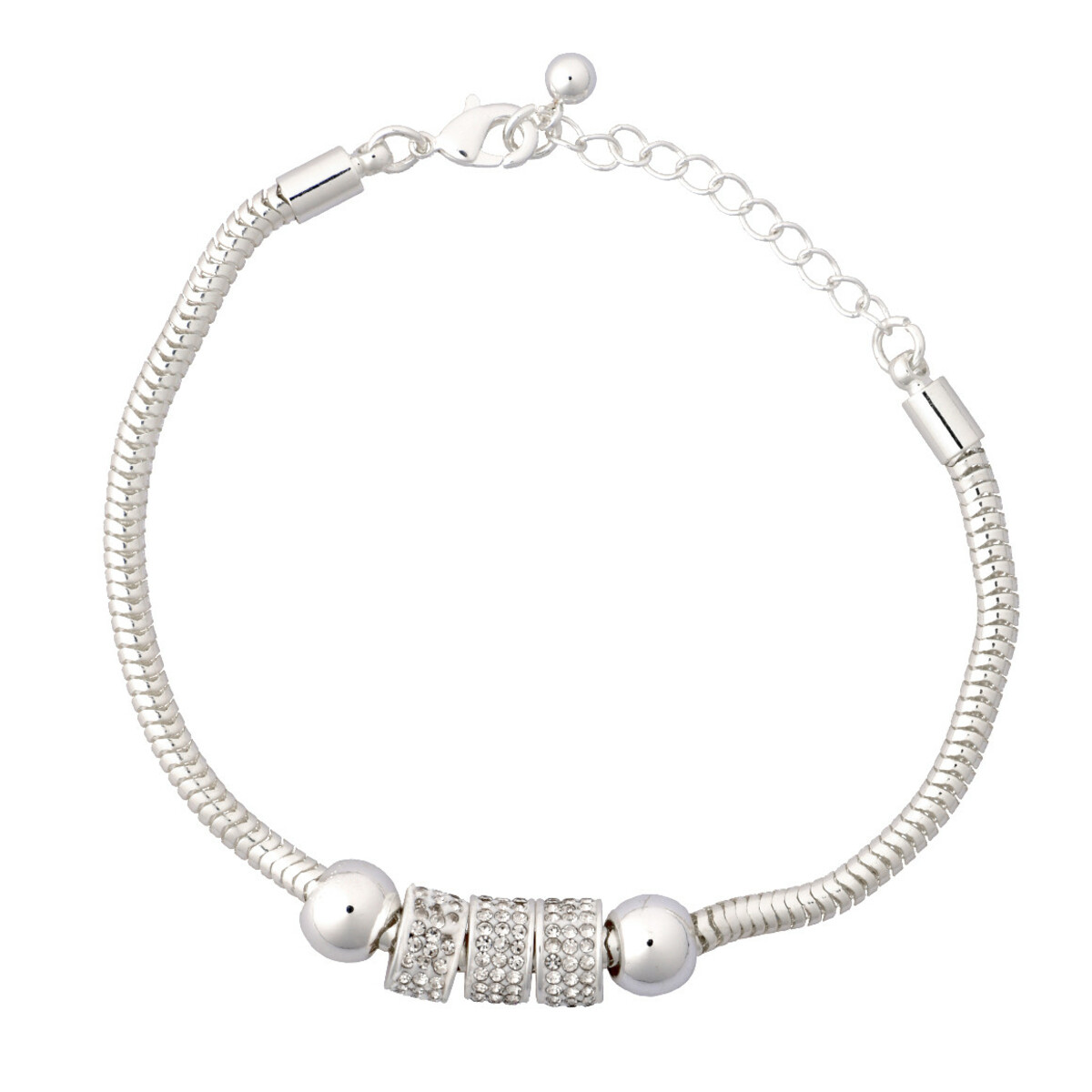 Bild 1 von Damen Armband mit glitzernden Zierelementen SILBER