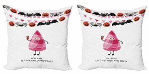 Kissenbezug »Modern Accent Doppelseitiger Digitaldruck«, Abakuhaus (2 Stück), Halloween Lustige Süßigkeit und Verzierungen
