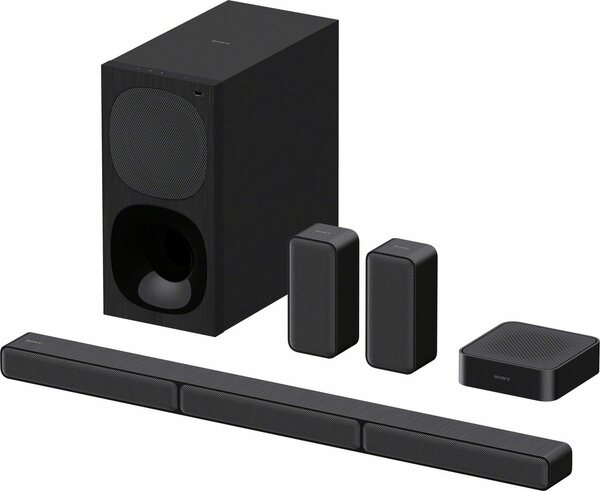 Bild 1 von Sony HT-S40R Kanal- 5.1 Soundbar (Bluetooth, 600 W, inkl. kabelgebundenem Subwoofer, kabellosen Rear-Lautsprechern, Surround Sound, Dolby Digital)