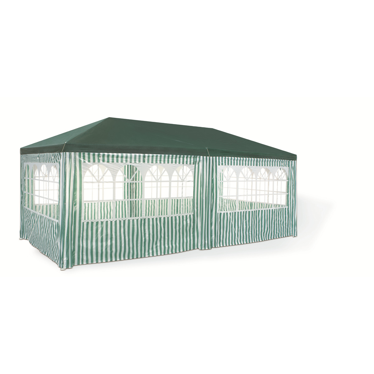 Bild 1 von Pavillon grün/weiß gestreift 295 x 590 cm