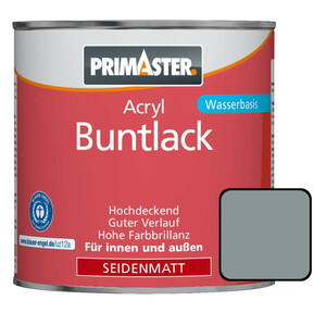 Primaster Acryl Buntlack silbergrau seidenmatt, 750 ml