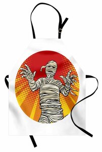Abakuhaus Kochschürze »Höhenverstellbar Klare Farben ohne verblassen«, Halloween Retro Mummy Character Art