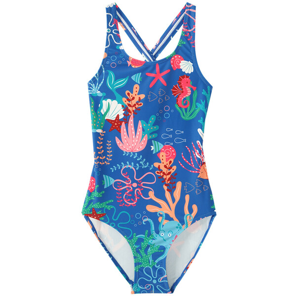 Bild 1 von Mädchen Badeanzug mit Meerestiere-Motiv BLAU / BUNT