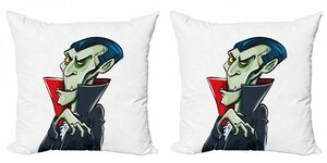 Kissenbezug »Modern Accent Doppelseitiger Digitaldruck«, Abakuhaus (2 Stück), Halloween Vampir Dracula-Karikatur