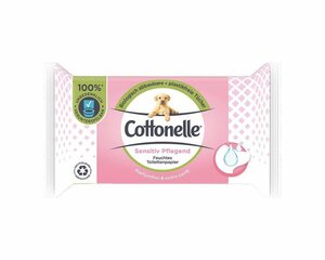 Cottonelle® feuchtes Toilettenpapier »Sensitiv Pflegend«, 1-lagig, parfümfrei, pH-neutral, alkohol-/ farbstofffrei