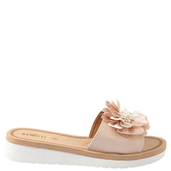 Bild 1 von Damen Sandalen mit Blumen-Applikation BEIGE / WEISS