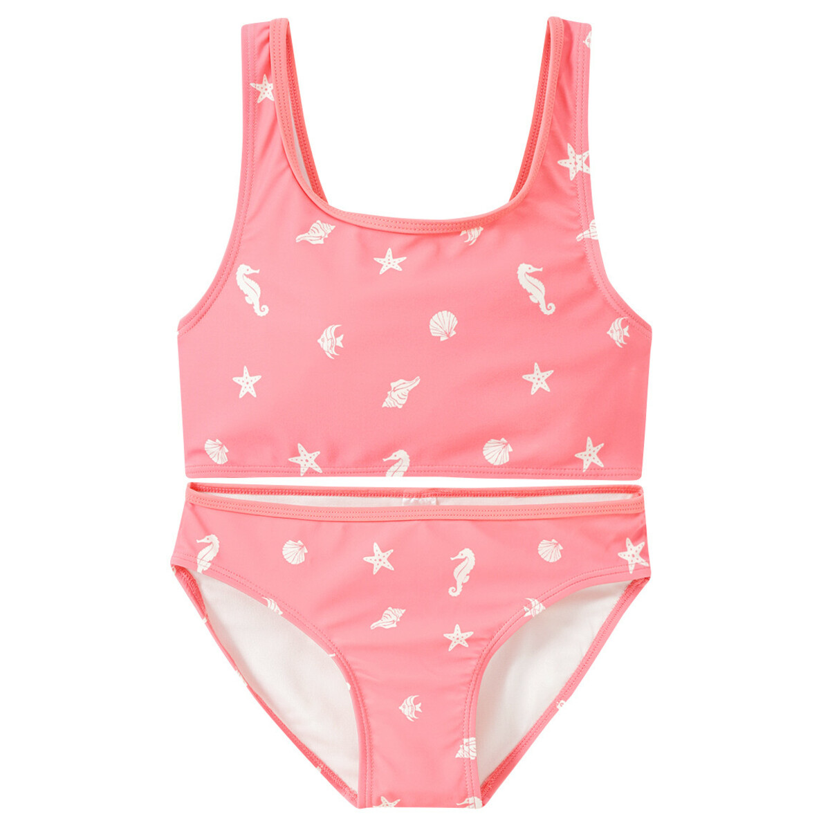 Bild 1 von Mädchen Bikini mit Meerestier-Allover ROSA / WEISS