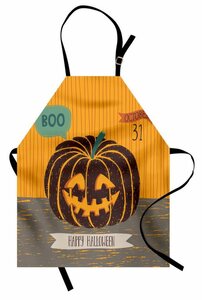 Abakuhaus Kochschürze »Höhenverstellbar Klare Farben ohne verblassen«, Halloween Creepy Kürbis sagt Boo