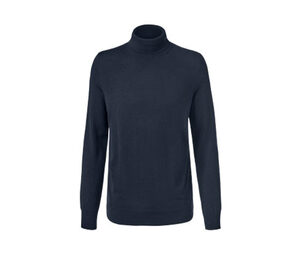Merino-Pullover mit Rollkragen, dunkelblau