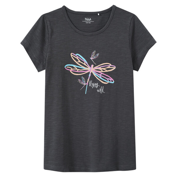Bild 1 von Mädchen T-Shirt mit Libellen-Motiv DUNKELGRAU