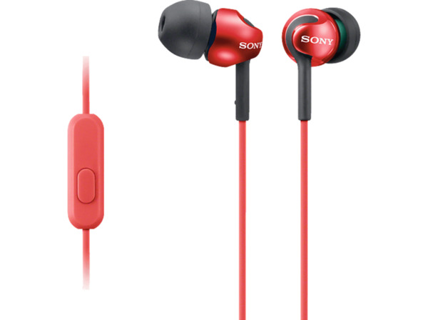 Bild 1 von SONY MDR-EX 110 In-Ear Kopfhoerer rot - Kopfhörer für iPhone, iPad, iPod