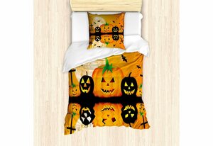 Bettwäsche »Milbensicher Allergiker geeignet mit Kissenbezug«, Abakuhaus, Halloween Scary Pumpkin