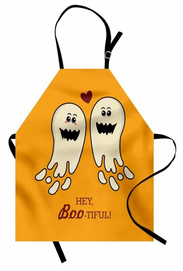 Bild 1 von Abakuhaus Kochschürze »Höhenverstellbar Klare Farben ohne verblassen«, Halloween Hey Boo-tiful Text Ghosts