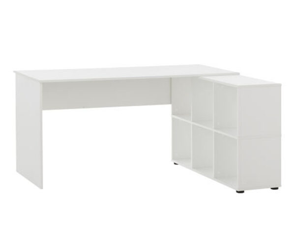 Bild 1 von Schreibtisch mit integriertem Regal »Serie 400«, weiß