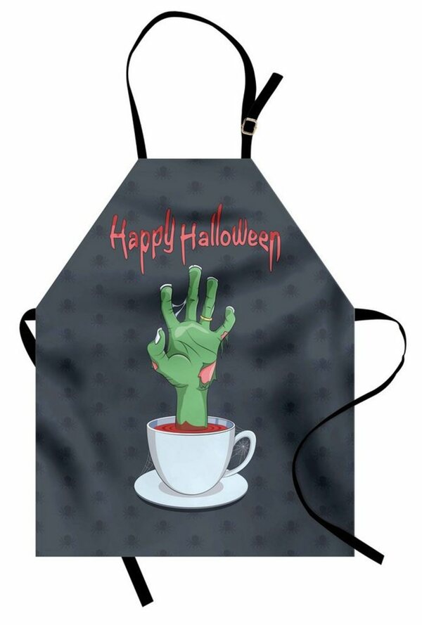 Bild 1 von Abakuhaus Kochschürze »Höhenverstellbar Klare Farben ohne verblassen«, Halloween Zombie Hand in Blutige Cup