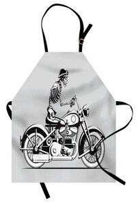 Abakuhaus Kochschürze »Höhenverstellbar Klare Farben ohne verblassen«, Skelett Halloween Motorradfahrer