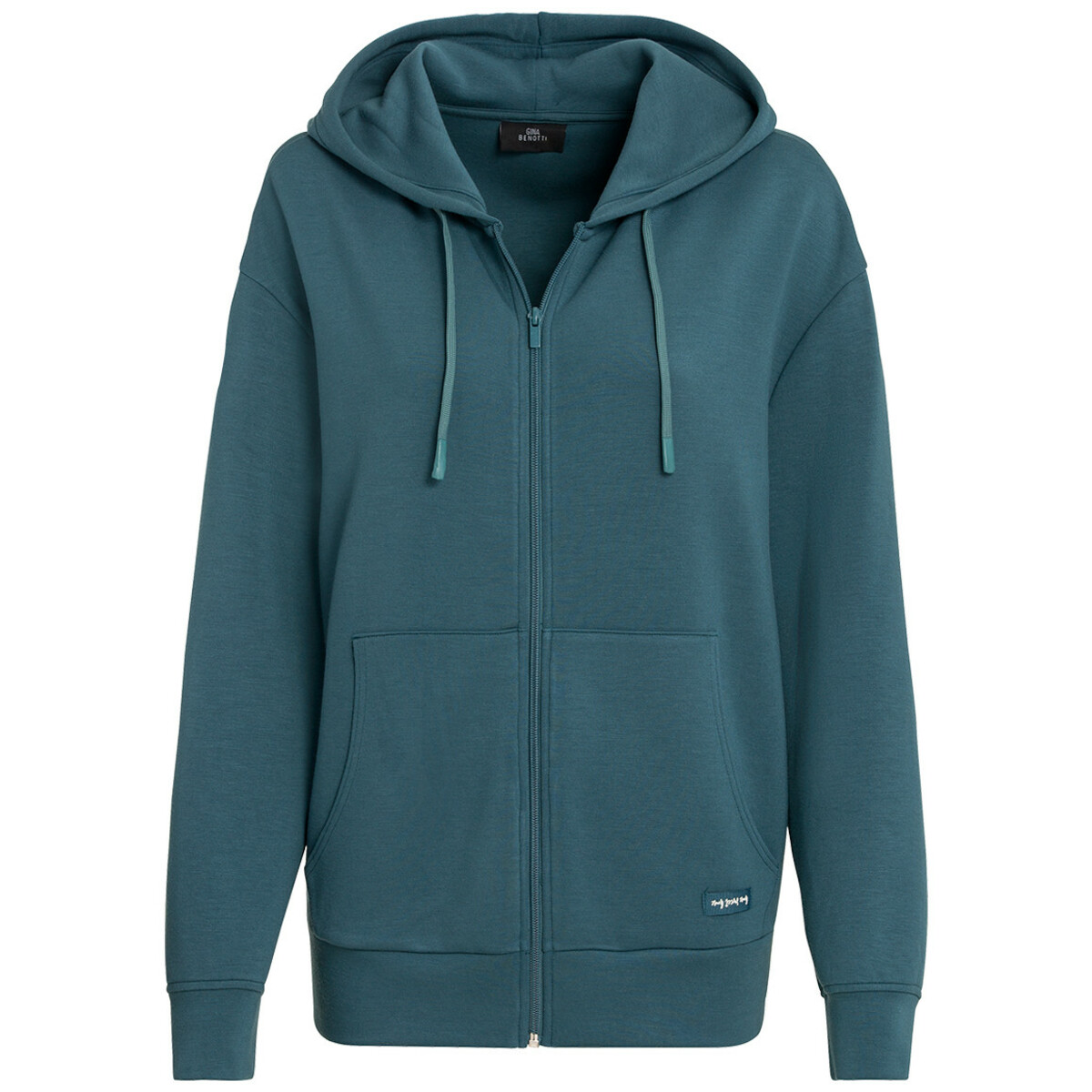 Bild 1 von Damen Sweatjacke mit Kapuze DUNKELPETROL