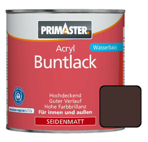 Primaster Acryl Buntlack schokobraun seidenmatt, 750 ml