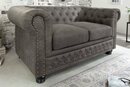 Bild 1 von riess-ambiente Sofa »CHESTERFIELD 150cm vintage grau taupe«, 1 Teile, Couch · 2-Sitzer · im Chesterfield-Design · mit Federkern