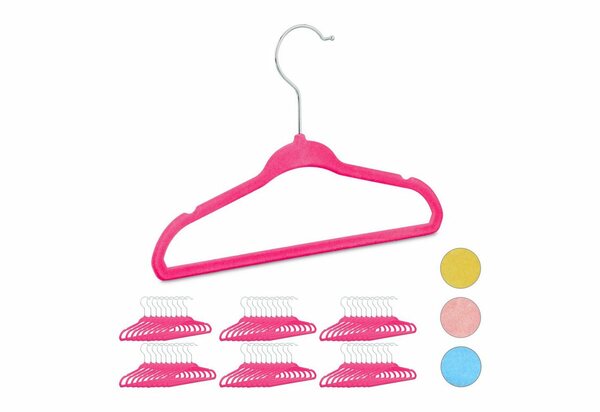 Bild 1 von relaxdays Kleiderbügel »60 x Kleiderbügel Kinder pink«