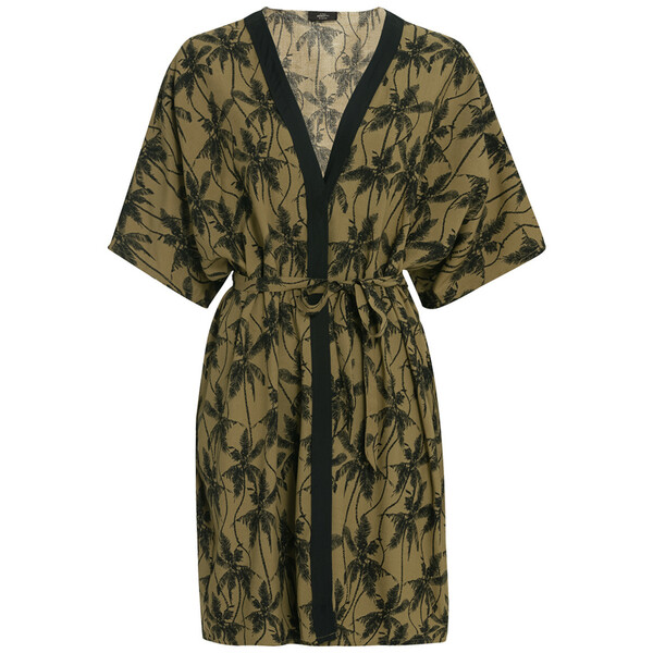 Bild 1 von Damen Kimono mit Palmen-Muster OLIV